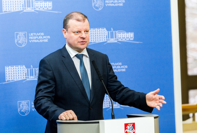 Lietuvas premjerministrs Sauļus Skvernelis. Foto: Lukas Balandis, LETA.