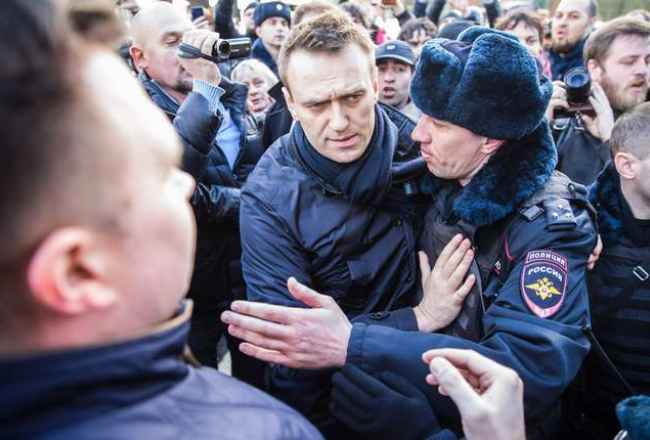 Aleksejs Navaļnijs opozicionāru mītiņā. Foto: AFP-LETA