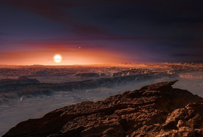 Mākslinieka versija par jaunatrastās planētas veidolu. Attēls: eso.org