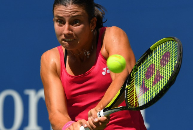 Anastasija Sevastova astotdaļfināla mačā. Foto: LETA - Reuters