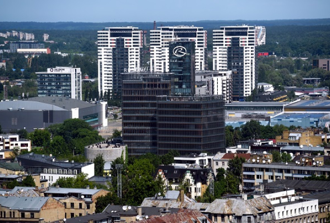 Skanstes ielas rajons ar augstceltnēm. Foto: Ieva Čīka, LETA