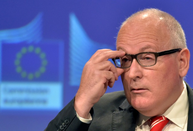 EK viceprezidents Franss Timmermans. Foto: AFP/LETA