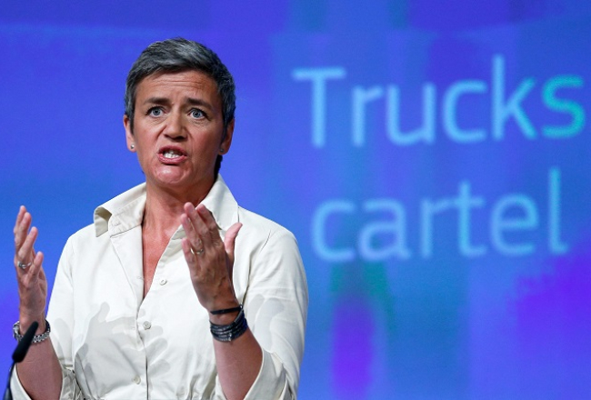 ES konkurences komisāre Margrēte Vestagere. Foto: EPA/LETA