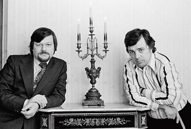 Jānis Peters un Raimonds Pauls 1975.gada martā.