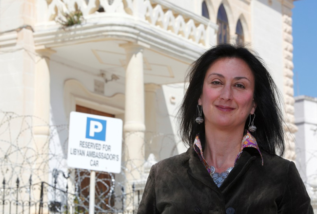 Maltas žurnāliste Dafne Karuana-Galicija. Foto: Reuters/LETA