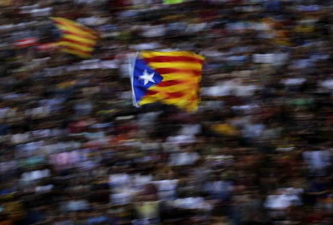 Katalonijas karogs. Foto: AFP/LETA