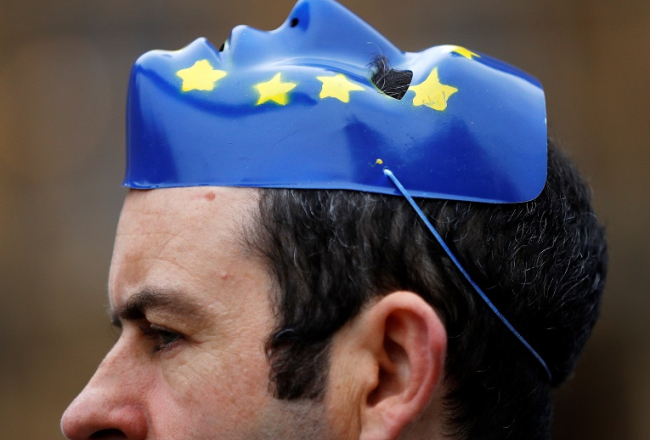 Protestētājs pret Brexit. Foto: Reuters/LETA
