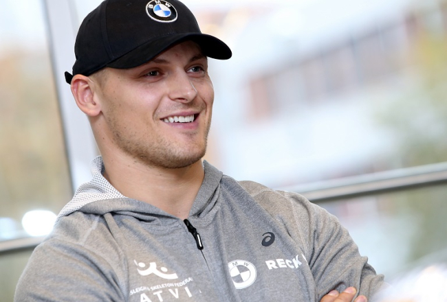 Bobslejists Daumants Dreiškens. Foto: Paula Čurkste, LETA