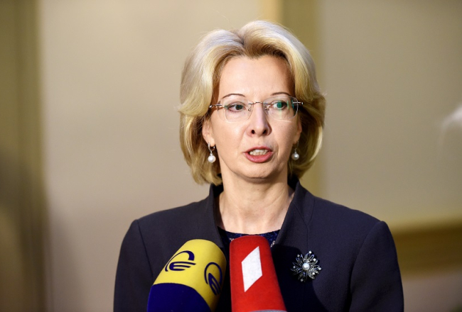 Saeimas priekšsēdētāja Ināra Mūrniece. Foto: Ieva Leiniša, LETA