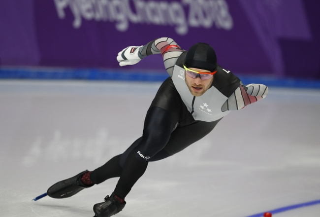 Haralds Silovs Phjončhanas trasē. Foto: Reuters/LETA