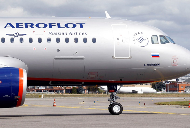 Krievijas lidsabiedrības "Aeroflot" lidmašīna. Foto: Reuters/LETA