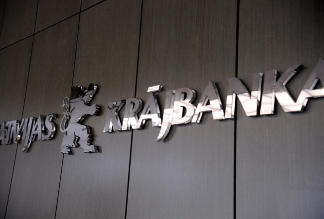 AS "Latvijas Krājbanka" logo. Foto: Ieva Lūka, LETA
