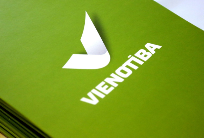 Partijas "Vienotība" logo. Foto: Paula Čurkste, LETA