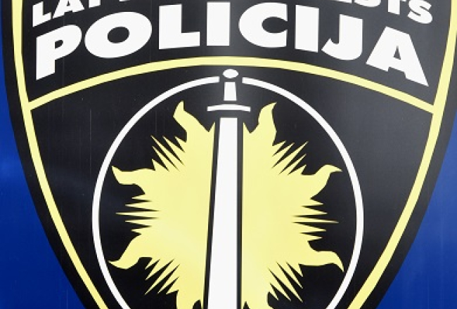 Valsts policijas logo. Foto: Zane Bitere, LETA
