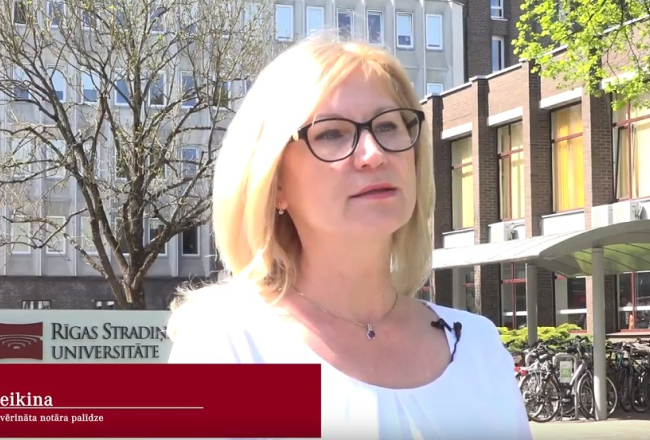 RSU Juridiskās fakultātes docente un zvērināta notāra palīdze Inga Kudeikina. Publicitātes foto