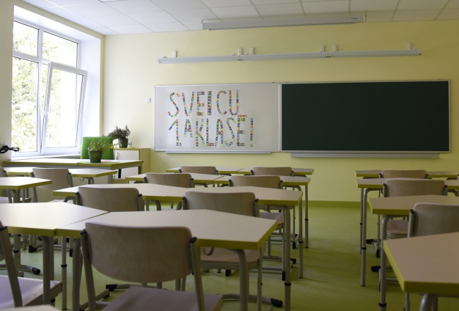Klasē. Foto: Zane Bitere, LETA
