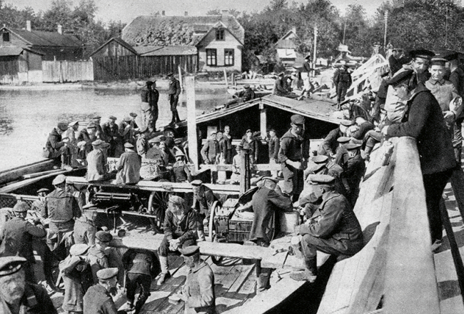 Vācu karavīri Bolderājā 1918. gada vasarā.
Foto no Latvijas Kara muzeja krājuma
