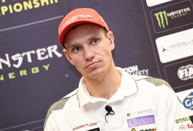 Latvijas rallijkrosa autobraucējs Jānis Baumanis. Foto: Ieva Makare, LETA