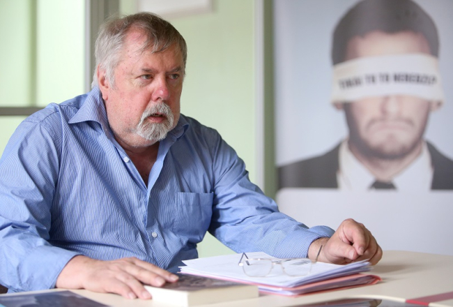 Vēsturnieks Kārlis Kangeris. Foto: Evija Trifanova, LETA