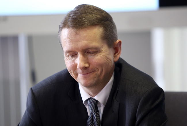 Finanšu un kapitāla tirgus komisijas (FKTK) priekšsēdētājs Pēters Putniņš. Foto: Sintija Zandersone, LETA