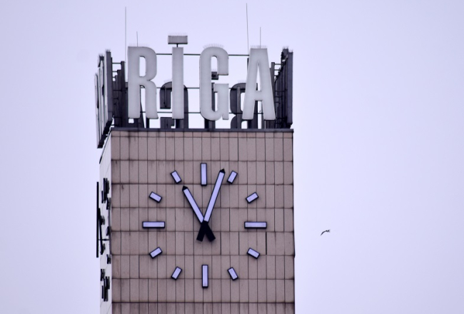 Rīgas Centrālās dzelzceļa stacijas pulkstenis. Foto: Artūrs Ķipsts, LETA