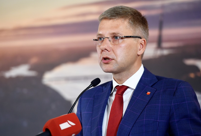 Partijas "Saskaņa" priekšsēdētājs un Rīgas mērs Nils Ušakovs. Foto: Ieva Leiniša, LETA