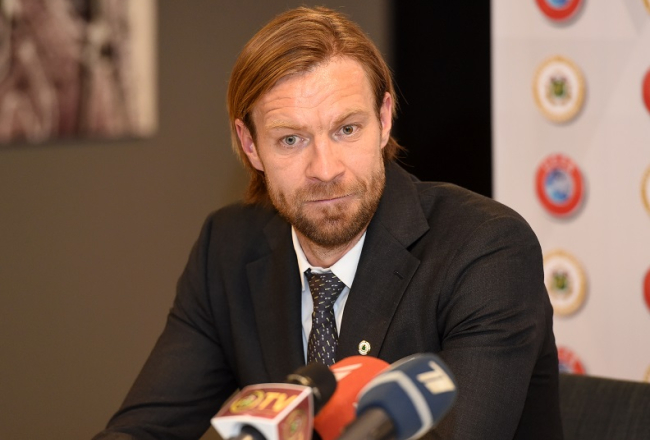 Latvijas Futbola federācijas prezidents Kaspars Gorkšs. Foto: Zane Bitere, LETA