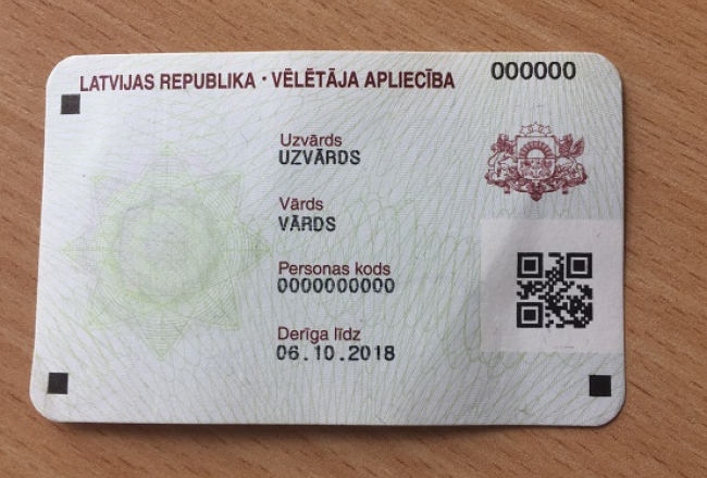 Vēlētāja apliecība. Publicitātes foto