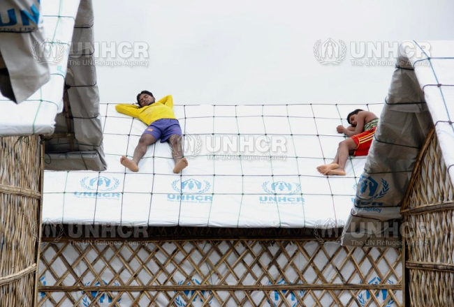 Rohindžu bēgļi ANO bēgļu nometnē. Foto: UNCHR/Keane Shum
