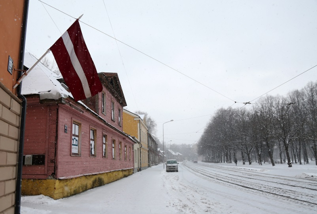 Maskavas forštate ziemā. Foto: Edijs Pālens, LETA
