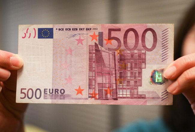 500 eiro banknote. Foto: Scanpix/LETA