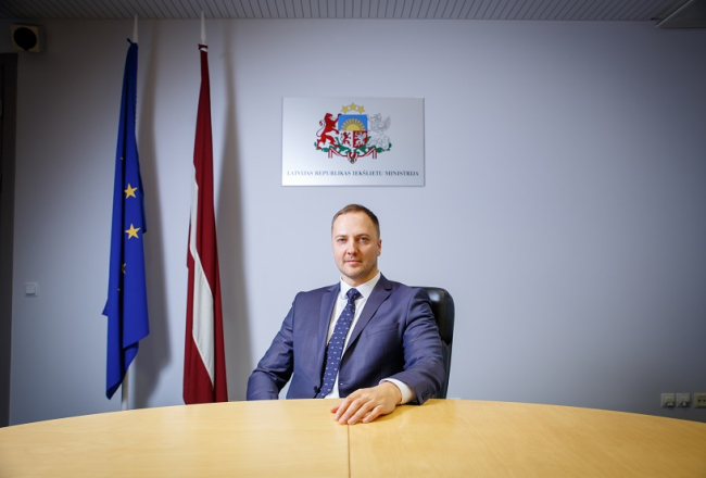 Iekšlietu ministrs Sandis Ģirģens (KPV LV). Foto: Lauris Aizupietis