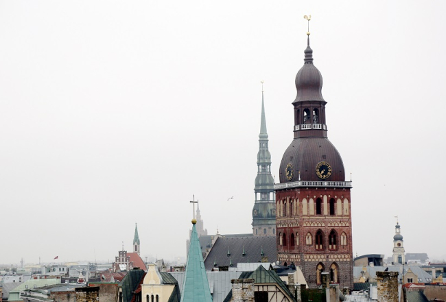 Rīgas panorāma no Rīgas pils Svētā Gara torņa. Foto: Edijs Pālens, LETA