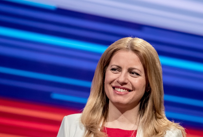 Vēlēšanās uzvarējusī Slovākijas jaunā prezidente Zuzanna Čaputova. Foto: EPA/MARTIN DIVISEK