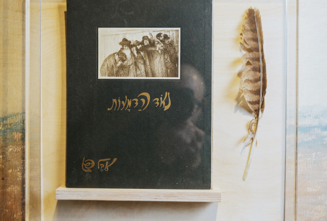 Vanaga spalva, ko Rainis pacēlis no Palestīnas zemes 1929. gadā.
Foto — Lauris Aizupietis