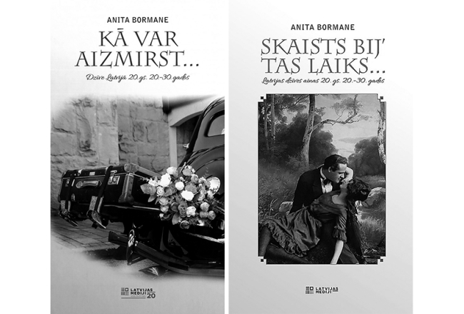 Anita Bormane. Kā var aizmirst… Dzīve Latvijā 20. gs. 20.—30. gados. Latvijas Mediji, 2019.
Anita Bormane. Skaists bij’ tas laiks… Latvijas dzīves ainas 20. gs. 20.—30. gados. Latvijas Mediji, 2017, 2018.