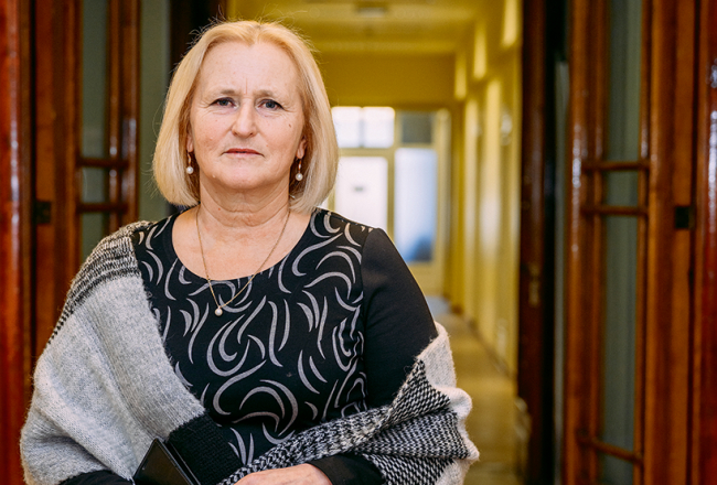 Vineta Namiķe Liepājas Universitātes bakalaura studiju programmā apgūst sociālo darbu.
Foto — Edgars Pohevičs