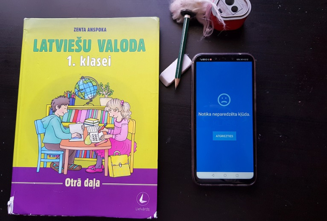 Sarežģījumi elektroniskās skolvadības sistēmas "e-klase" darbībā. Foto: LETA
