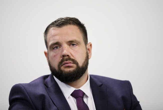 Ekonomikas ministrs Jānis Vitenbergs (KPV LV). Foto: Evija Trifanova, LETA