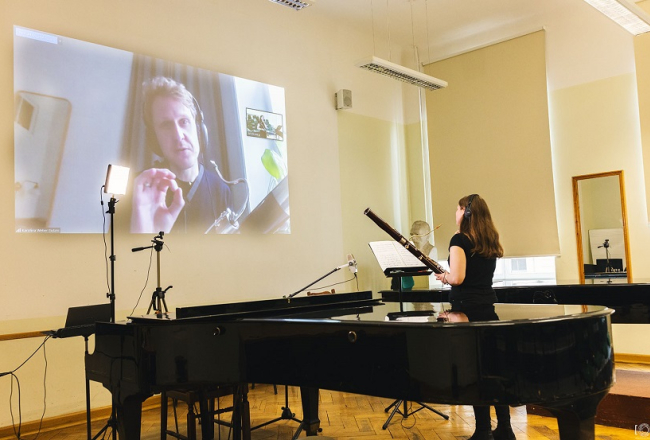 Mūzikas pedagoģija darbībā. Foto: Jānis Porietis