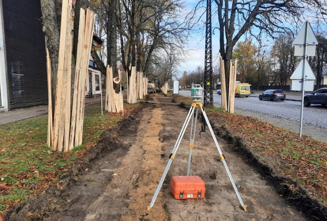 Veloceliņa izbūve Vienības gatvē. Autora foto