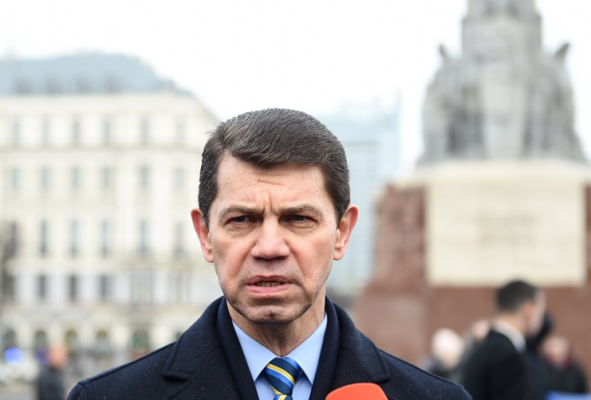 Ukrainas vēstnieks Latvijā Oleksandrs Miščenko. Foto: Zane Bitere, LETA