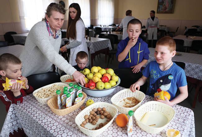 No Čerņihivas un Harkivas evakuēti bāreņi, kas izmitināti kādā bērnu namā Ivanofrankivskā.
Foto — Scanpix