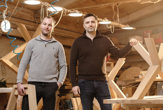 Nikolajs Savčuks un Dimitrijs Stepčenko, SIA Astronik īpašnieki.
Foto — Reinis Hofmanis