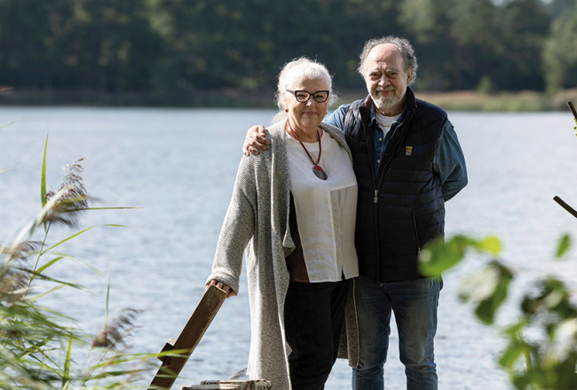 Sandra Kļaviņa un viņas vīrs itālis Adriāno Karlezi.
Foto — Ieva Salmane