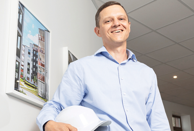 Uldis Ķempe, SIA Building Construction Design īpašnieks un vadītājs.
Foto — Ieva Salmane