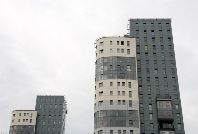 Daudzstāvu dzīvojamie nami Imantā. Foto - Evija Trifanova, LETA