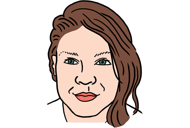 Gunita Gudone. Zīmējums — Ernests Kļaviņš
