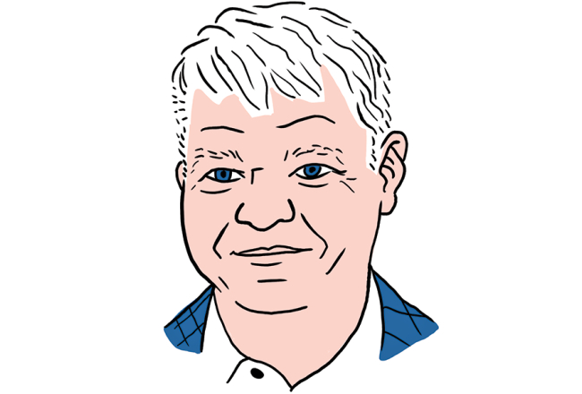Raimonds Okmanis. Zīmējums — Ernests Kļaviņš