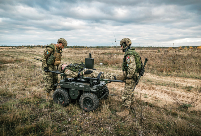 Natrix sauszemes drons NATO digitālās savienojamības mācībās pagājušā gada rudenī. Foto no Natrix arhīva